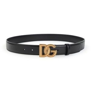 Dolce & Gabbana Black Calf Leather Belt - NWT